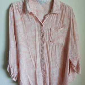 New Directions Curvy 2X Button Up Shirt